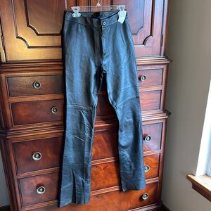 NWT Black Genuine Leather Pants